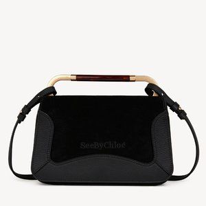 See By Chloé Ella Bag in Black Leather & Suede